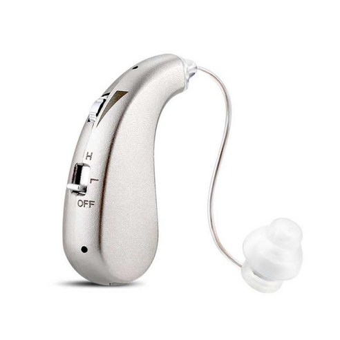 BRITZGO 청력 증폭기 성인 충전식 디지털 보청기 VHP-1206, 실버