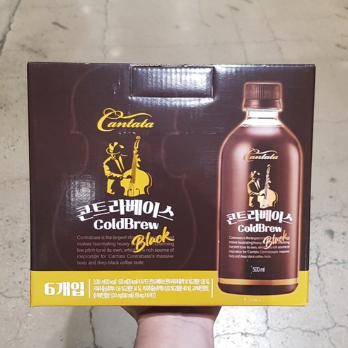 트레이더스 칸타타 콘트라베이스 블랙 커피, 500ml, 6개