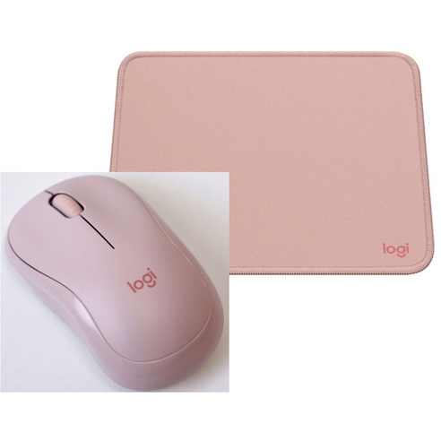 로지텍 무선마우스 M221, Pink 마우스 1개 + Pink 마우스 패드 1개