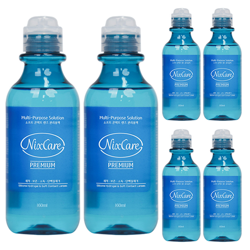 닉스케어 프리미엄 소프트 콘택트렌즈 관리용액, 6개, 160ml