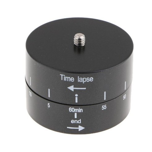 360°/60분 타임랩스 팬 가변 속도 마운트 삼각대 GoPro SJCAM 액션 카메라 및 스마트폰 파노라마 사진, {"사이즈":"6cm"}, {"색상":"블랙"}, {"수건소재":"플라스틱"}
