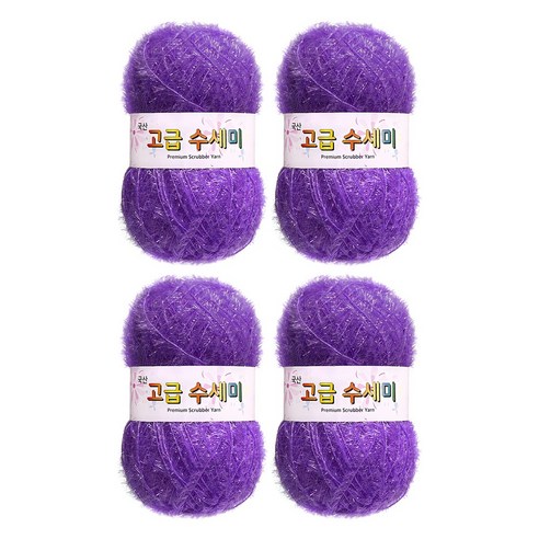 울클럽 별꽃수세미 DIY 고급수세미실 80g 4볼세트 + 동영상제공, 113보라