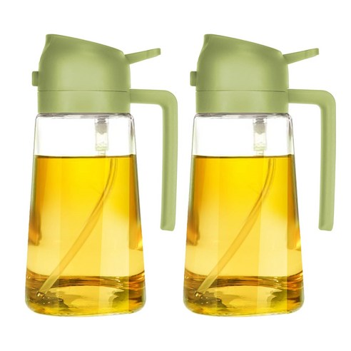 DS 가정용 2in1 오일병 오일 스프레이 오일병 유리 소스 양념용, 12개, 470ml