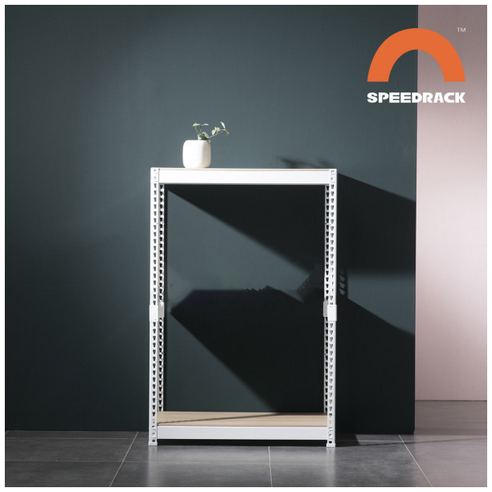 스피드랙 V2 선반 2단 600 x 400 x 1500 mm, 화이트(앵글)