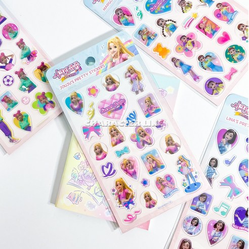 반짝이는 꿈과 우정을 선물하세요: 시크릿 쥬쥬 베프 프리티 에폭시 스티커!