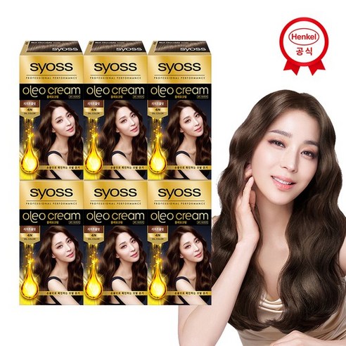새치염색약 올레오 4N 리치초콜렛 x6개, 없음, 6개