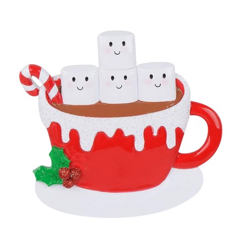 브랜드없음 맞춤 가족 크리스마스 트리 장식 귀여운 컵 휴일 겨울 선물 연도 튼튼한 가족 장식, 빨간색