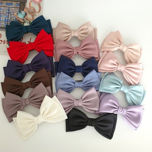 디어망고 왕리본핀 - 새틴 리본핀으로 귀여운 분위기를 연출하세요!