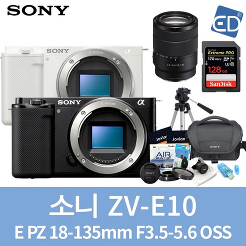 소니정품 ZV-E10 16-50mm 패키지 미러리스카메라/ED, 13 ZV-E10블랙 + 18-135mm 패키지