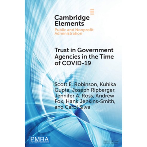 (영문도서) Trust in Government Agencies in the Time of Covid-19 Paperback, Cambridge University Press, English, 9781108959551