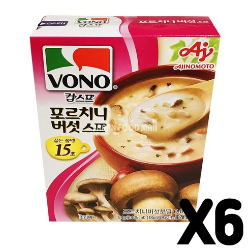 보노 포르치니 버섯 스프, 54g, 6개