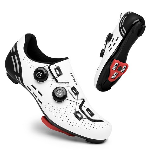 DOULIYA 2022 로드용 클릿슈즈 스포츠/레져 자전거 자전거 신발 양보하다 클리트, 41(260mm), 하얀색 로드with clit