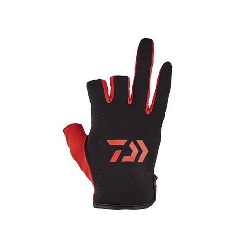 다이와 스트레치글러브 3컷 XL 레드 DG-64020, 레드-XL