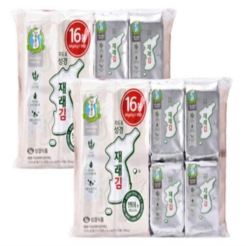지도표 재래식 도시락김 4gx16봉x2개 총32봉, 지도표 재래식 도시락김 4gx16봉, 16개, 상세페이지 참조