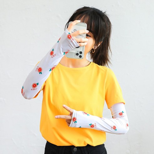 DFMEI 아이스 슬리브 여성 여름 썬 스크린 여성 얇은 핸드 슬리브 팔 보호대 슬리브 아이스 실크 슬리브 모든 경기, 색깔2