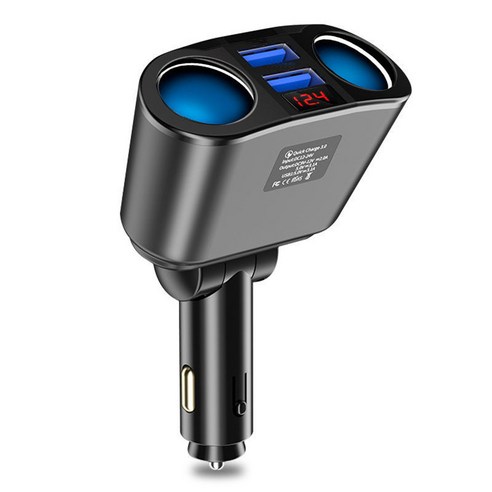 USB4.8A 회전 디지털 디스플레이 자동차 블루투스 FM 수신기, 듀얼 USB3.1A 차 충전기
