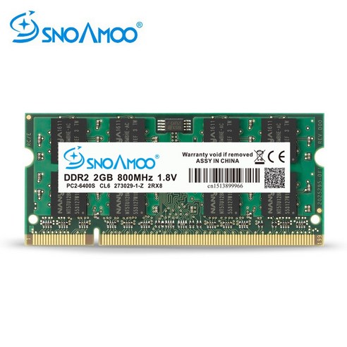 컴퓨터 SNOAMOO 노트북 RAMs DDR2 2x2GB 667MHz PC2-5300S CL5 800MHz PC2-6400S CL6 ddr DIMM 1G 메모리 평생 보증, [04] 2X2GB 667, 04 2X2GB 667