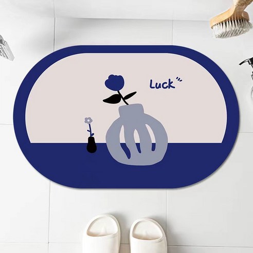 비기팬시 북유럽풍 빨아쓰는 규조토 발매트 40*60cm, Luck vase