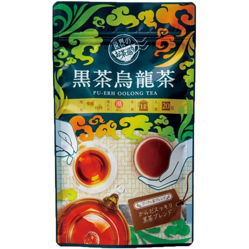 TTT Tokyo Tea Trading 일본직구 월드티투어 홍차 우롱티 (5g x 20P 티백), 사이즈