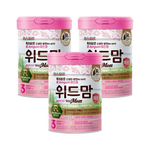 파스퇴르 위드맘 제왕 분유 3단계, 750g, 9개