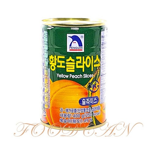 펭귄 황도슬라이스 400g 복숭아 과일 통조림, 1개 황도통조림400g Best Top5