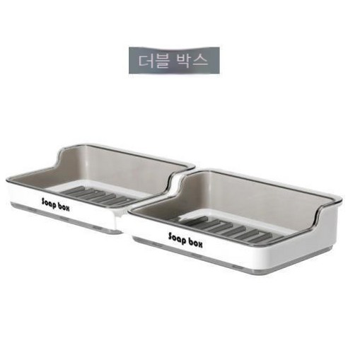 화장실아스팔트비누함빨판벽걸이펀치대이중욕실비누함, 싱글 박스