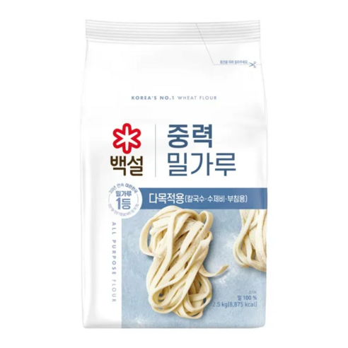 백설 중력밀가루, 1kg, 4개