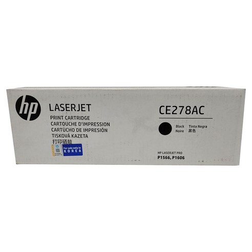 HP 정품토너 LaserJet P1566 검정 NO.78A 표준용량, 1개, 본상품선택