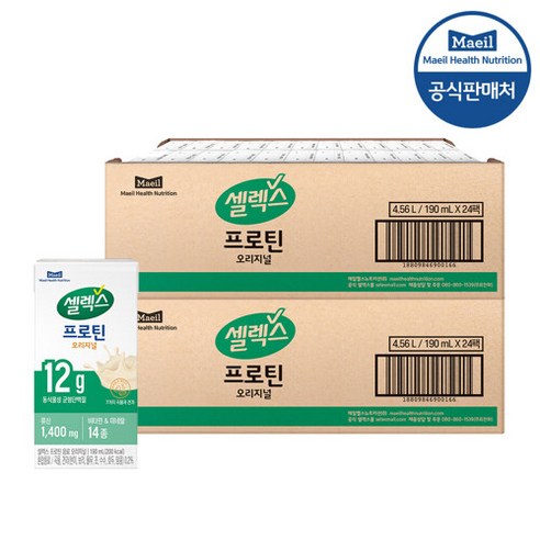 셀렉스 마시는 프로틴 음료 오리지날 190ml 48팩