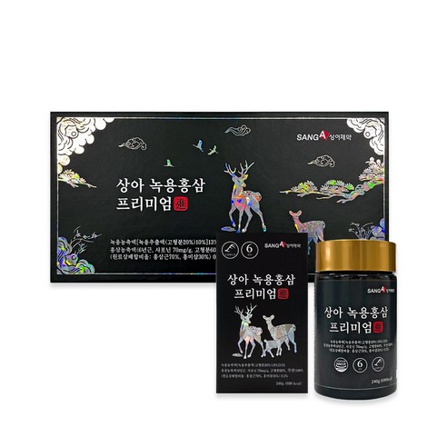 상아제약 녹용 홍삼 프리미엄진 240g x 4병, 4개, 240ml
