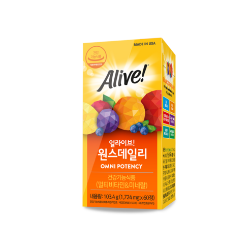 얼라이브 원스데일리 멀티비타민, 60정, 1개
