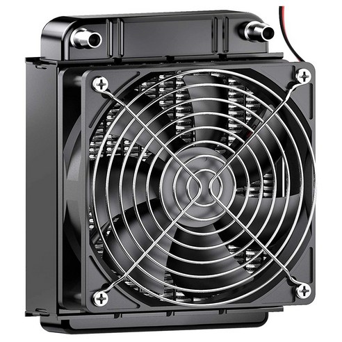 Monland 80Mm 수냉식 라디에이터 워터 드레인 컴퓨터 미용 장비 냉각, 검은 색