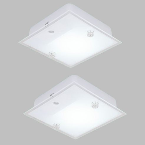 LED 현관센서등 사각센서등 복도 계단 뉴실크 12W, 2개