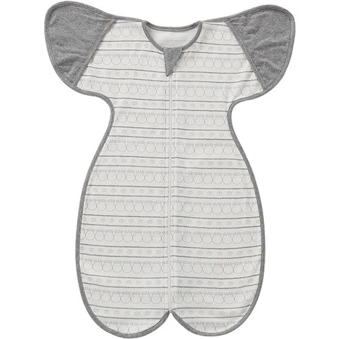 의자 바운서 오쿠루미 여름용 신생아 스와돌 아기 코튼 밤 울기 대책 출산 축하 스와들 업 옷 손을 낼 수 있는 타입 착탈 간단 부드럽고 모로 반사 방지 신축성 선물 L 스트라이프, [02] 타코 그레이