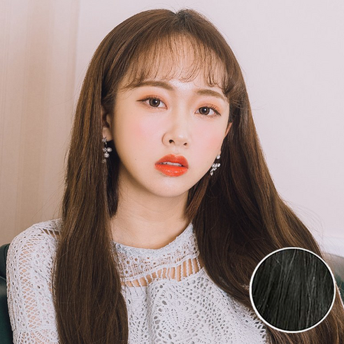 가발매니아 붙임머리 제디 5피스 헤어피스 크림C컬, 내츄럴블랙, 1개