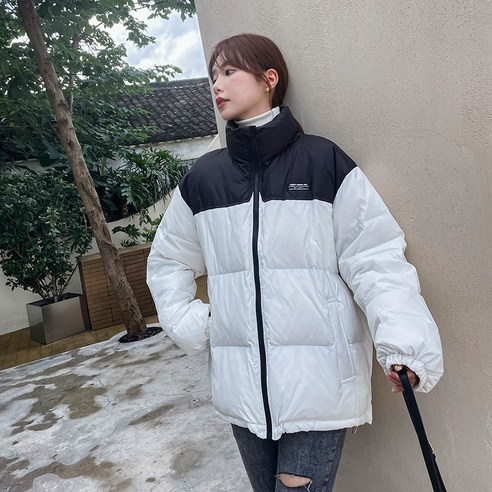 mxt새로운 자켓 여성 겨울 커플 의류 일치하는 한국어 스타일 모든 경기 흰색 오리 짙은 따뜻한 코트 패션