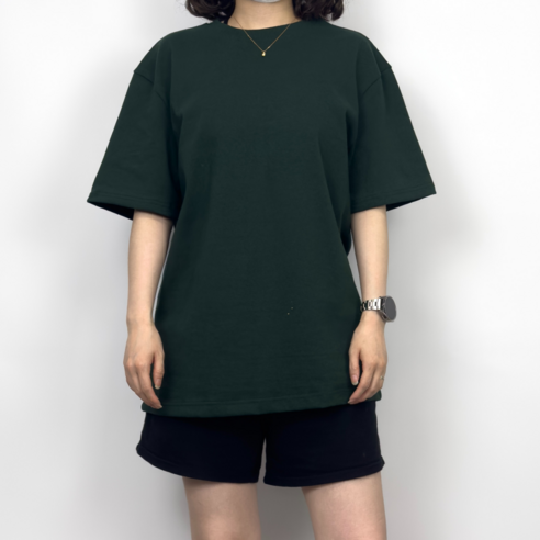 편안하고 세련된 남녀공용 10수 반팔티