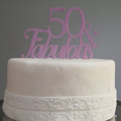 All About Details Purple 50-&-fabulous Cake Topper null, 1개