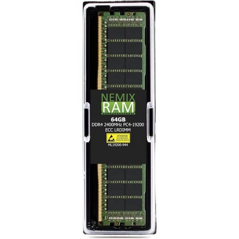 컴퓨터메모리 데스크탑 램 업그레이드 NEMIX RAM 64GB 1X64GB DDR5 4800MHZ PC538400 2Rx4 ECC RDIMM 서버 메모리 128 코어 AMD E, 128GB (1X128GB) DDR5 4800MHZ R