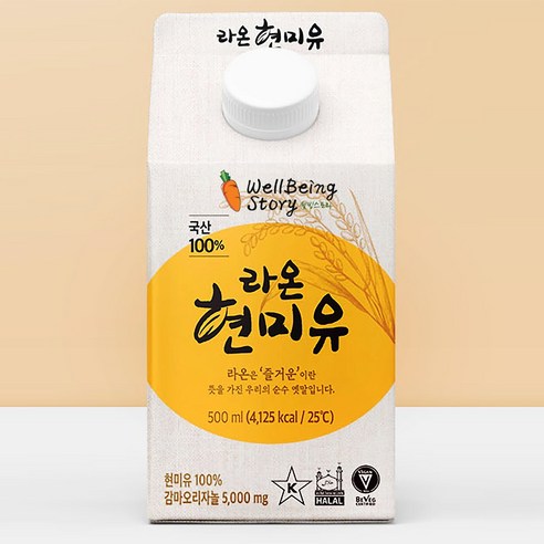 라온 100% 국내산 Non-Gmo 현미유 감마오리자놀 500mg 미강유 아기식용유, 500ml, 1개