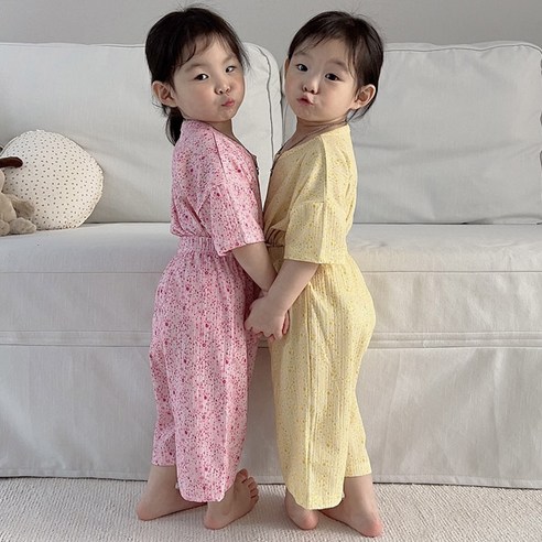 아이스토리키즈 여름 나염지 7부 상하세트 유아상하복