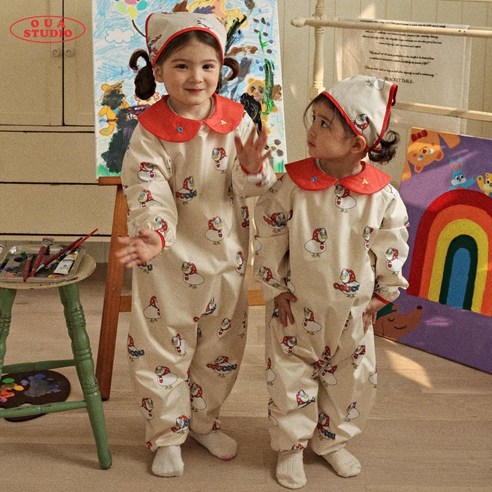 우리 아이 창의력을 활짝! 오우아스튜디오 미술가운으로 즐거운 촉감놀이 시간을 선물하세요 유아미술가운