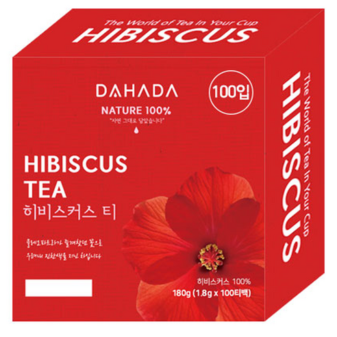 다하다 히비스커스 티백, 1.8g, 100개입, 1개