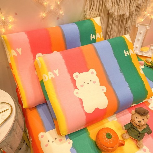 smy라텍스 베개 코트 여름 40X60 목화 베개 스타일 베개 라이너, 색깔4, 48Cmx74cm