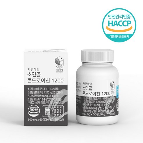자연해답 소연골 콘드로이친 1200, 60정, 1개 자연해답 소연골 콘드로이친 1200, 60정, 1개