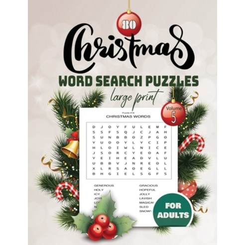 80 christmas word search puzzle for adults Large print Volume 5: Holiday Puzzle Book with Answers La... Paperback, Independently Published, English, 9798551843771