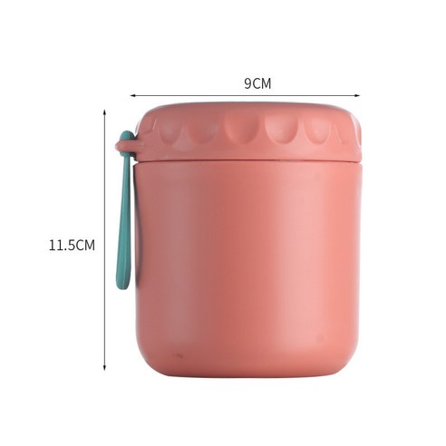 DFMEI 304 스텐 수프 컵캔 도시락 죽탕 텀블러 텀블러 토트 겸용 물컵, DFMEI 빨간색, 플라스틱 모델