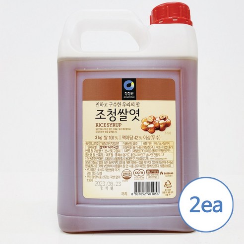 코스트코 청정원 쌀100% 진하고 구수한 조청쌀엿 3kg, 2개