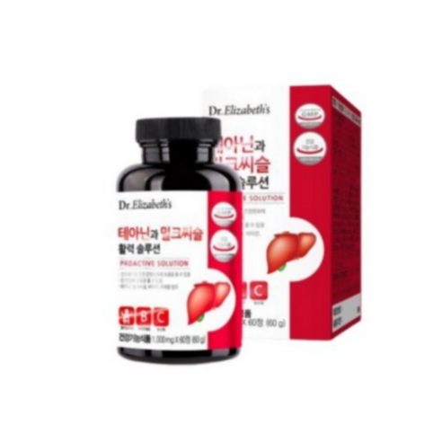 닥터엘리자베스 테아닌과 밀크씨슬 활력 솔루션 1000mg x 60정