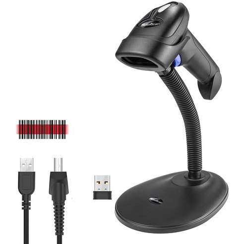 스캐너 USB NetumScan PC 핸즈프리 스탠드 1D 자동 리더 무선 호환 컴퓨터와 바코드 2D 조절 가능, 02=NSL5SWired2D, 1개